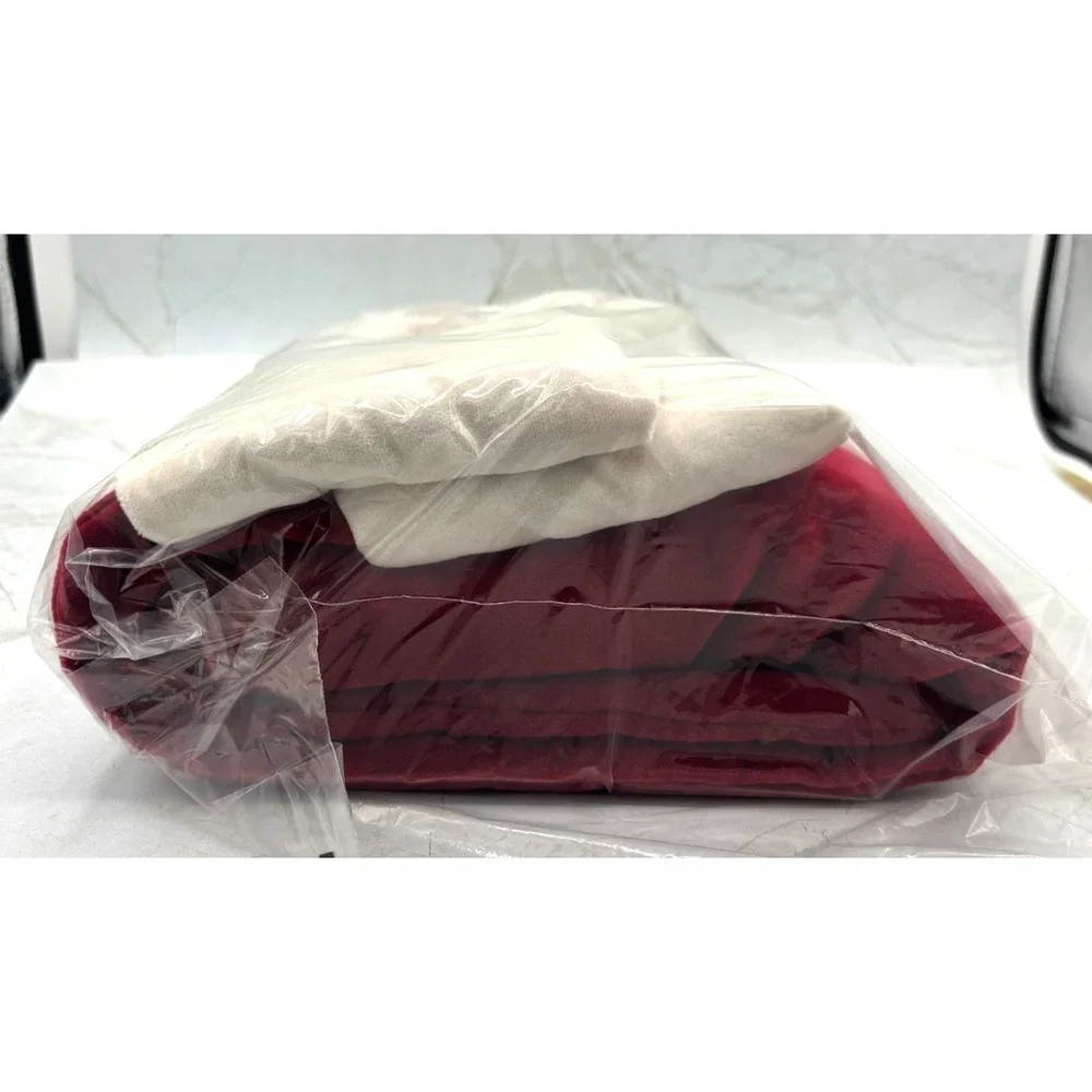 Pottery Barn Extra Large Velour Christmas Stockings Set of 2 Embroidered NEW